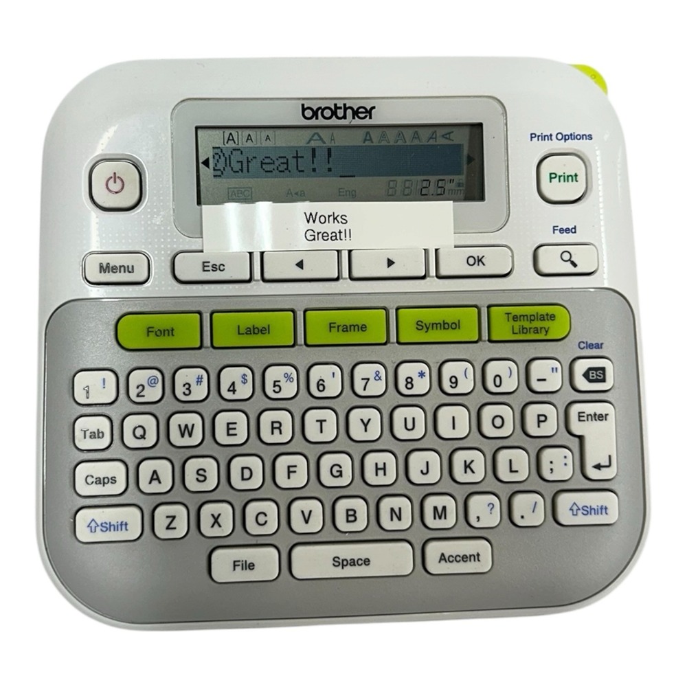 Brother P-Touch PT-D210 Handheld Label Maker works tested no power adapter